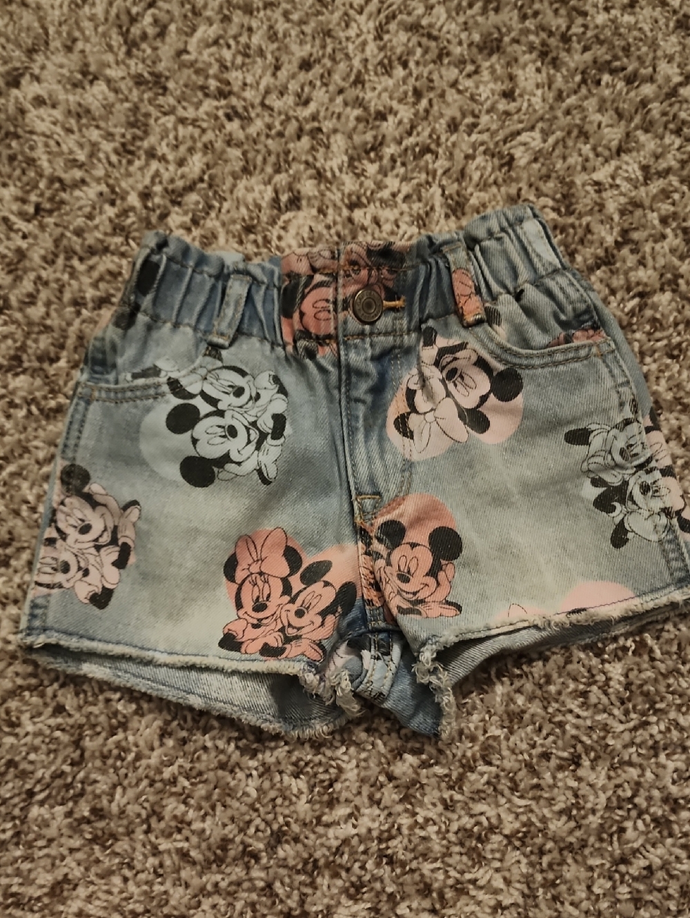 Babygap × Disney Size 2T Toddler Girl Mickey& Minnie Mouse Shorts, VGUC
